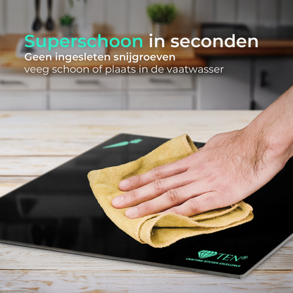 TEN® - Glazen Snijplankenset met Houder - Tenkitchen.store