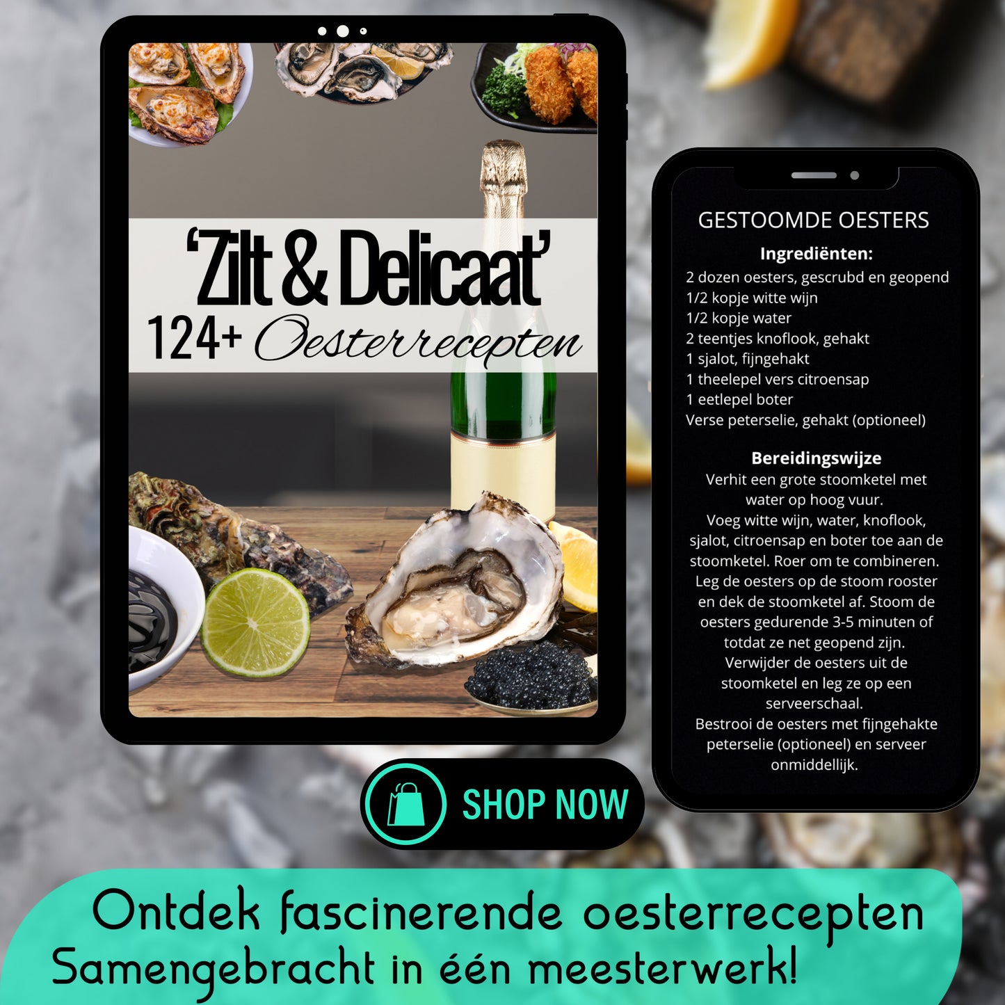 TEN® - Giftbox Bruin - Oestermes & Handschoen - Tenkitchen.store