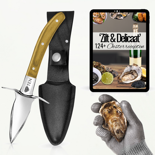TEN® Oestermes Geel - Perfect voor Openen Oester - Tenkitchen.store