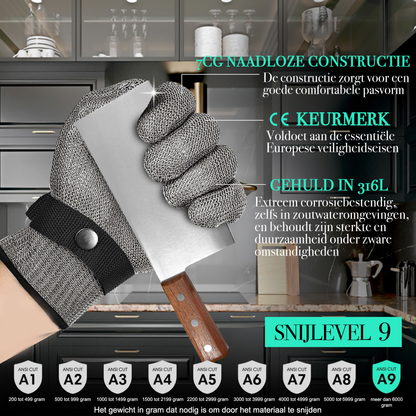 TEN® Oesterhandschoen - Veilig Openen van Oesters - Tenkitchen.store