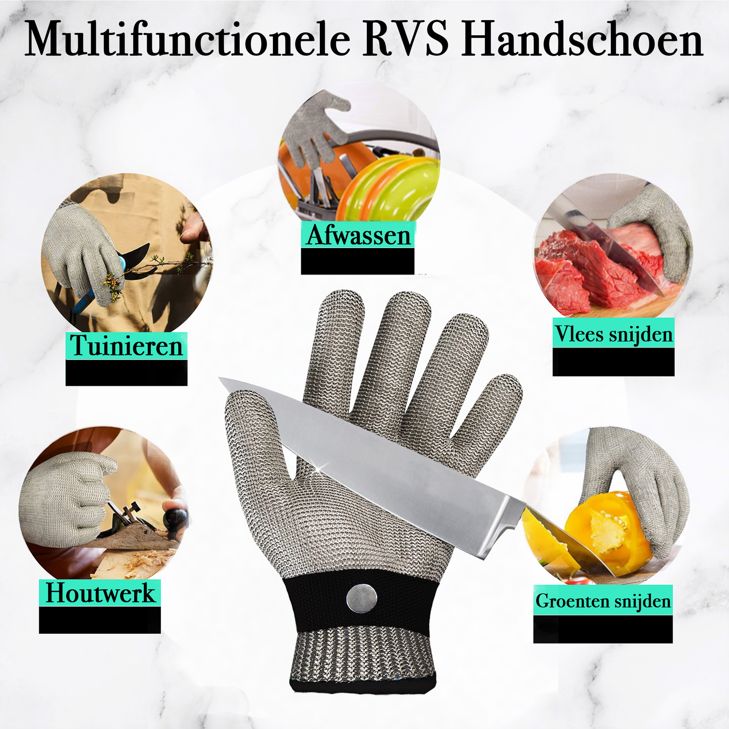 TEN® Oesterhandschoen - Veilig Openen van Oesters - Tenkitchen.store