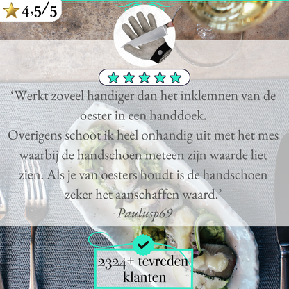 TEN® Oesterhandschoen - Veilig Openen van Oesters - Tenkitchen.store